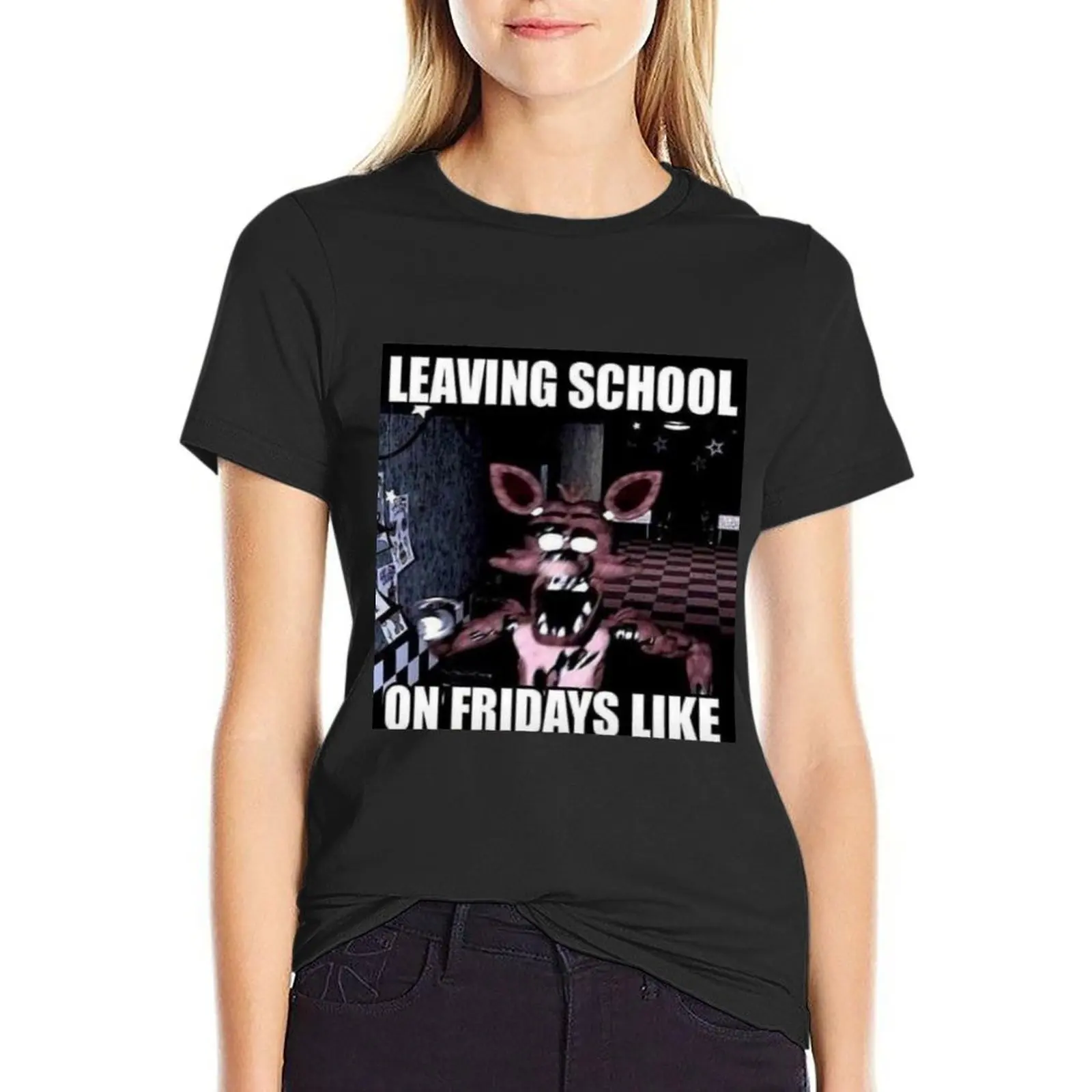 Leaving School On Fridays Like Foxy T-Shirt hippie clothes korean fashion funny female tshirts for Women