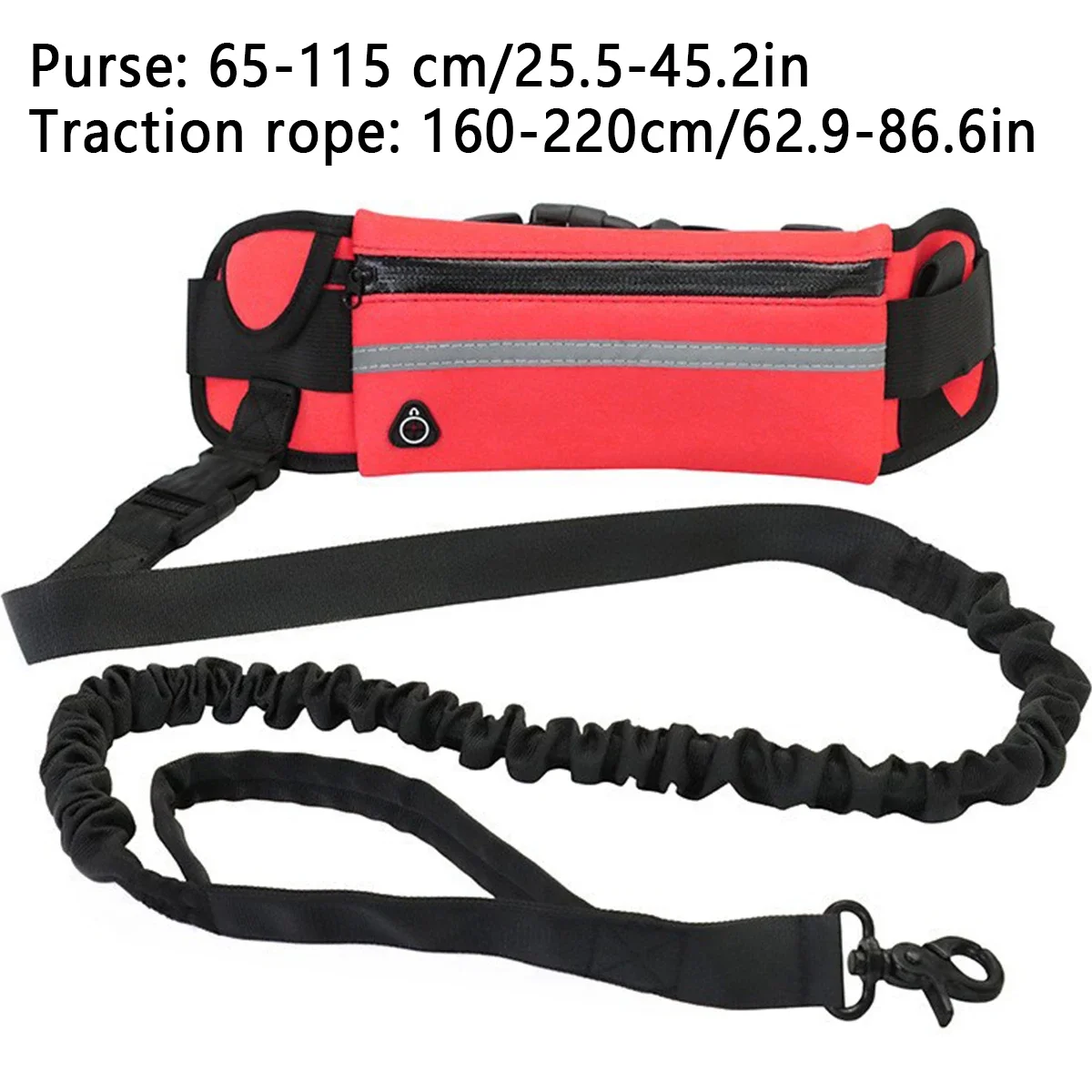 New Dog Traction Rope Leash with Waist Bag Nylon Durable Training Leash Premium Dog Supplies for Running Walking Training Hiking