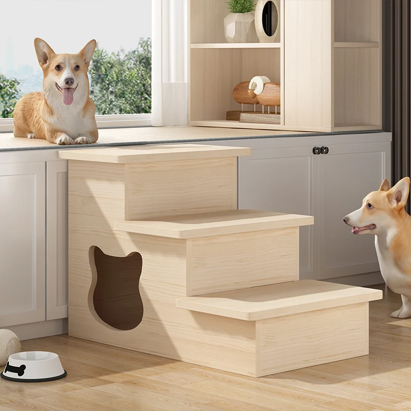 Pet Stairs Dog Stairs Small Dog Bed Climbing Bed Ladder Bedside Small Stairs Puppy Cat Climbing Ladder