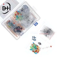 1900pcs/lot Mega Electronic Component Assortment Kit,Transistors,Diodes,1n270 Germanium,DC Jacks,Capacitors,Resistors,LED