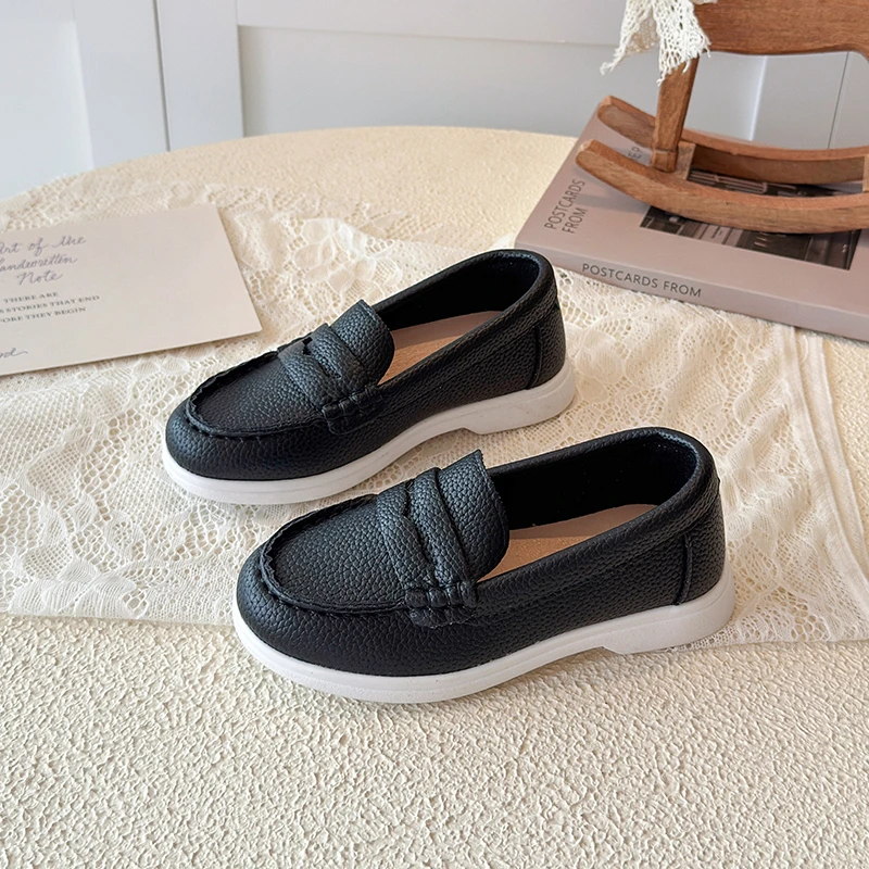 Kids Slip-on Loafers Soft Non-slip Sole Breathable Upper Lightweight Casual Shoes for School & Daily Wear, All-day Comfort