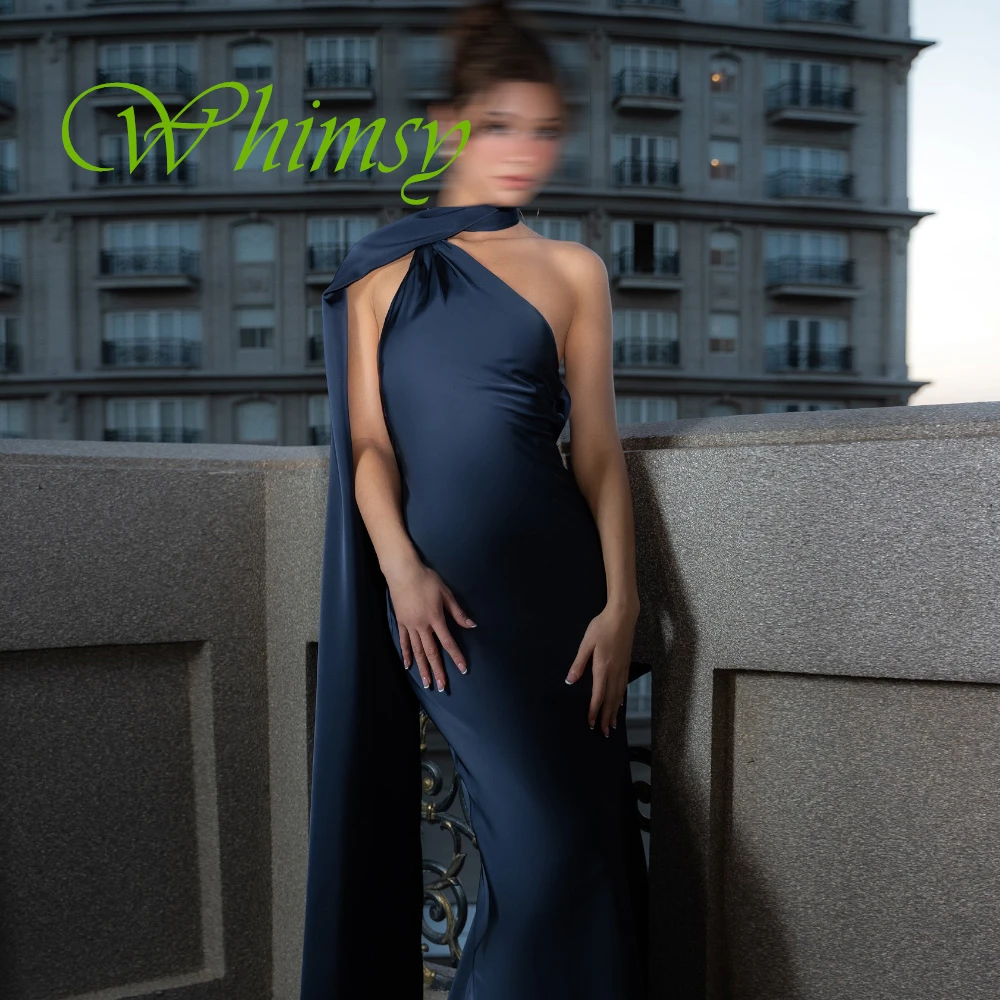 فستان سهرة مخصص من الساتان مع رسن كلاسيكي بدون أكمام لحفلات العودة للوطن، فساتين مناسبة مخصصة مفتوحة الظهر