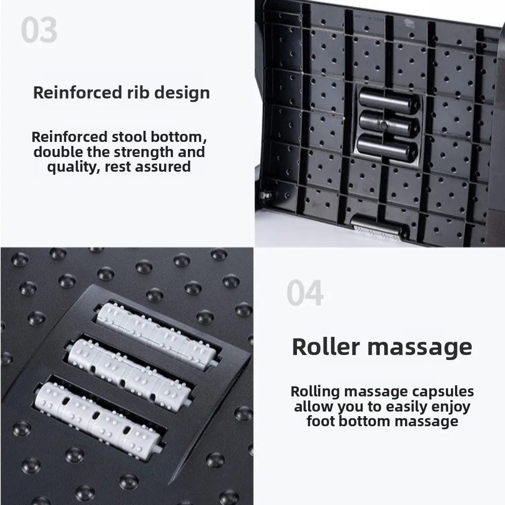 تدليك الأسطوانة مسند القدم مجلس قابل للتعديل ارتفاع المضادة للانزلاق رشاقته قدم البراز الراحة دعم مريح القدم البراز مكتب العمل