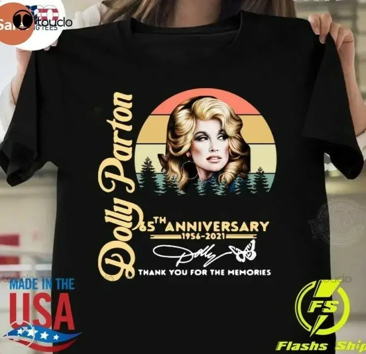 Dolly Parton 65Th Anniversary 1956 2021 Thank You For The Memories Vintage Shirt Golf Shirt Custom Aldult Teen Unisex Xs-5Xl