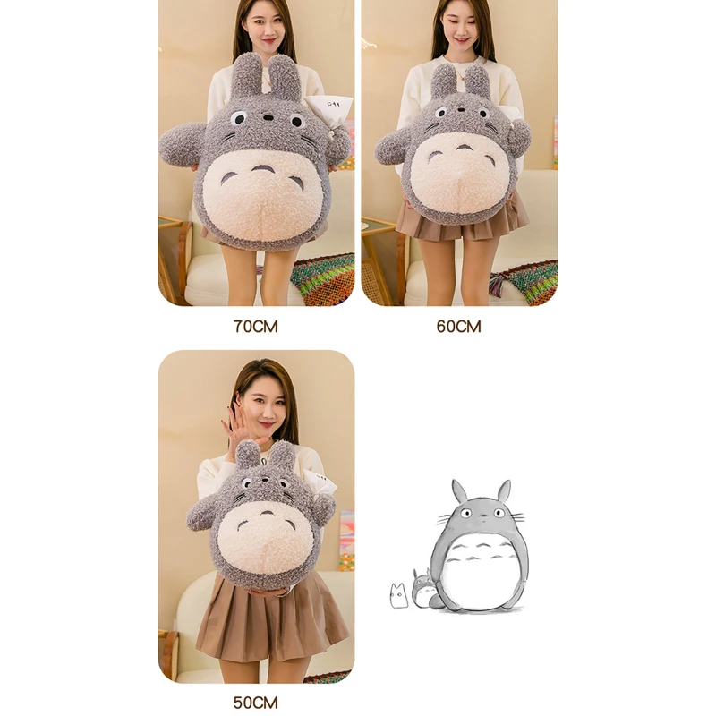 50-70cm My Neighbor Totoro Plush Toy Stuffed Doll Cartoon Cute Anime Star Hug Pillow Gift for Kids Birthday Room Decoration view 6
