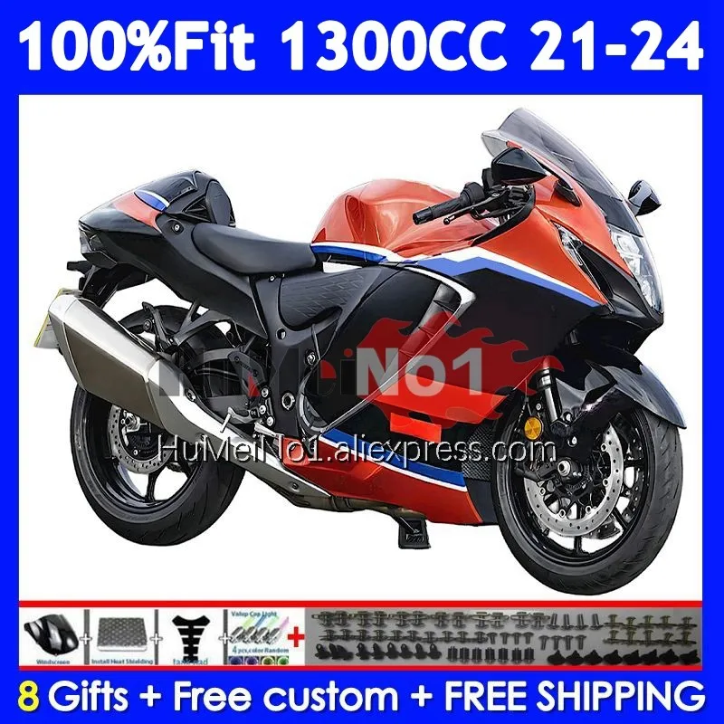 Injection Body For SUZUKI GSXR1300 Hayabusa GSXR 1300 CC 21 22 23 24 129No.12 GSXR-1300 Red blue 2021 2022 2023 2024 Fairing