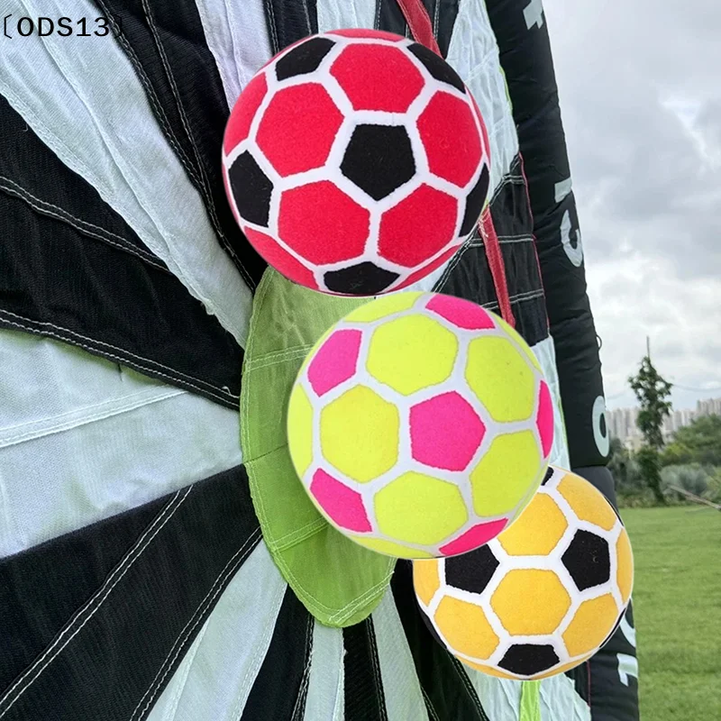 maveraODS13 Balón de fútbol adhesivo para juegos de dardos de patada de pie, dardos de fútbol, balón de fútbol de fieltro, para tablero de objetivo de fútbol inflable al aire libre