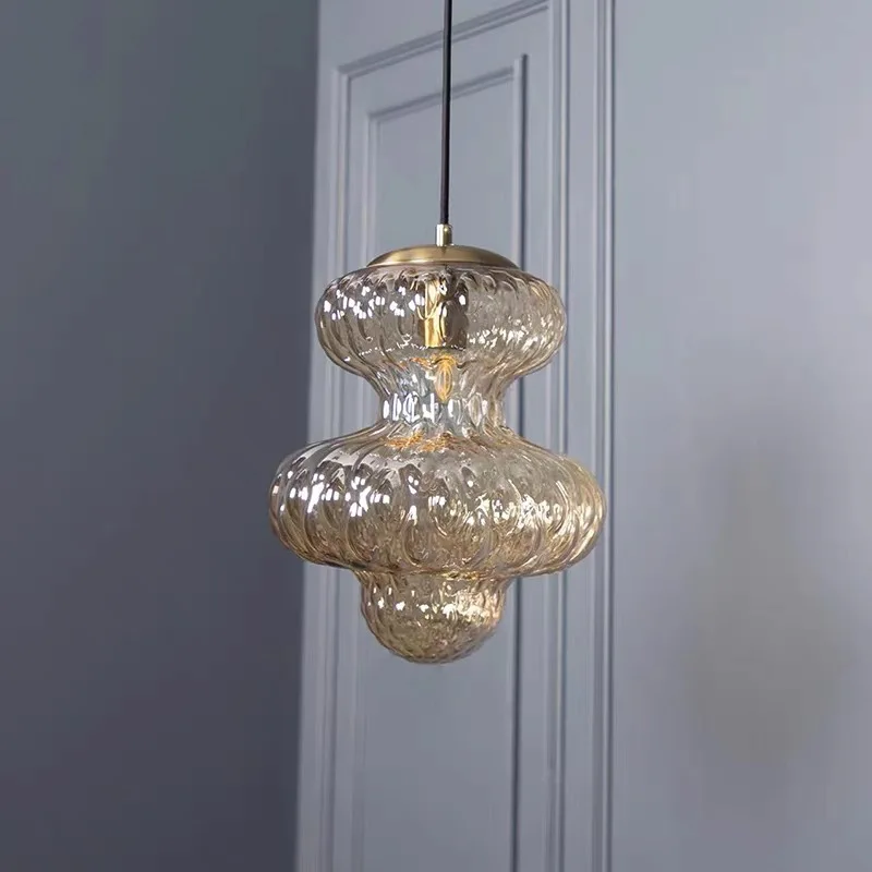 

Modern Designer Creative Glass Pendant Lights Bedroom Bedhead Restaurant Kitchen Island Bar Counter Nordic Indoor Hanging Lamps