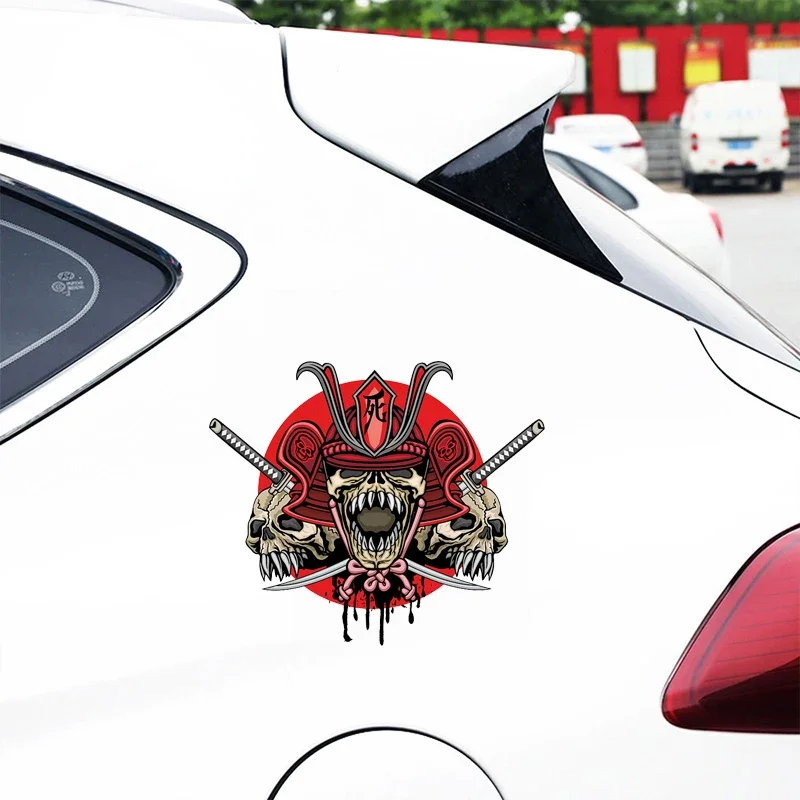 Creative Samurai Red Monster Car Stickers Personalized Scratch-Proof Vinyl Decal Refrigerator VAN Cartoon Car Assessoires