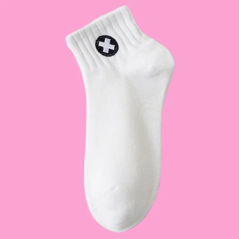 10/20 Pairs 2024 New Men's Summer Thin Embroidered Socks Sweat-absorbent And Deodorant Sports Socks Antibacterial Cotton Socks