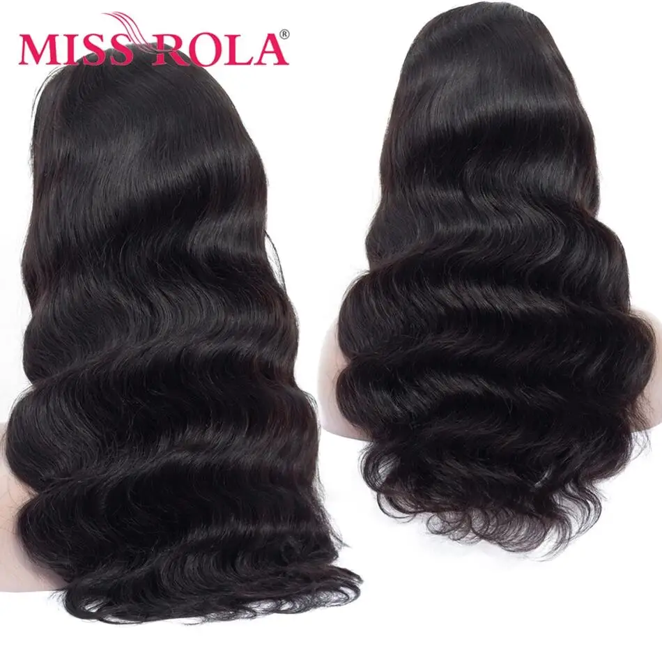 Miss Rola Glueless Quick Body Wave Lace Frontal Human Hair Wigs 4x4 and 4X6 Lace Size Brazilian Remy Hair Wig Pre Plucked