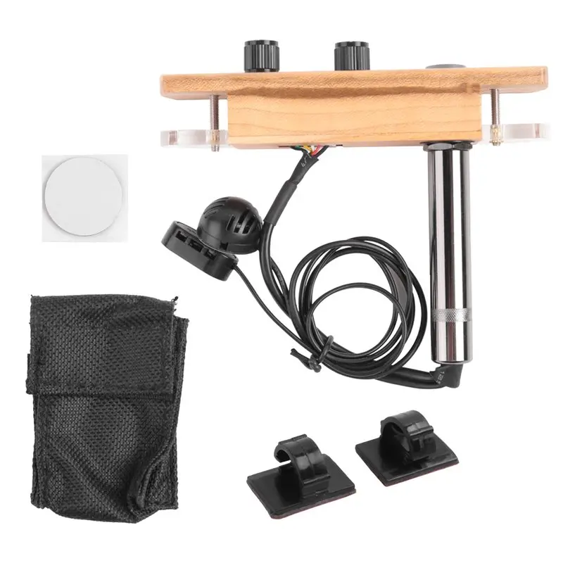 ABVB-Cajon Box Drum Preamp Sistema de Captación Electrónica para Instrumentos de Percusión, Piezas de Instrumentos Musicales, Ca