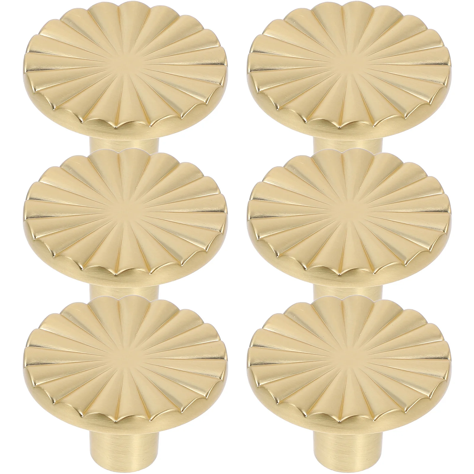 

6Pcs Round Gold Cabinet Knobs Durable Drawer Handles for Shoe Cabinets Wardrobes Kitchen Decorative Retro Style