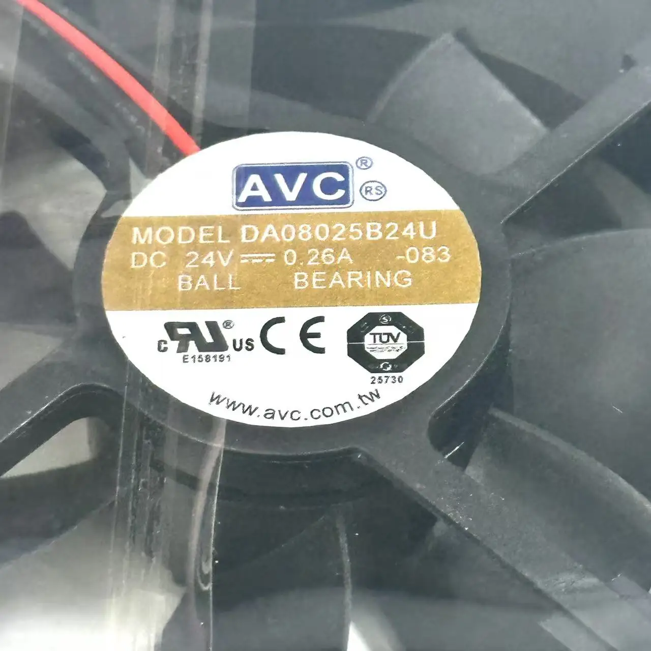 AVC DA08025B24U 083 DC 24V 0.26A 80x80x25mm 2-Wire Server Cooling Fan 3
