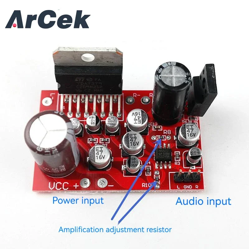 TDA7379 Power Amplifier Board + AD828 Preamplifier Module, The Effect Exceeds NE5532 Two-channel 2*39W KMX