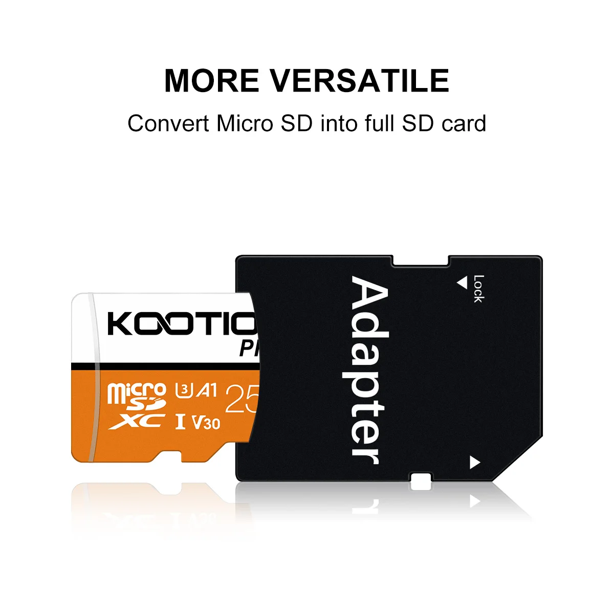 KOOTION T1Pro Micro SD Card 256GB 128GB 64GB Flash Memory Cards V30 U3 C10 Microsd TF 4K Video SDXC Card for Phone Drone Camera