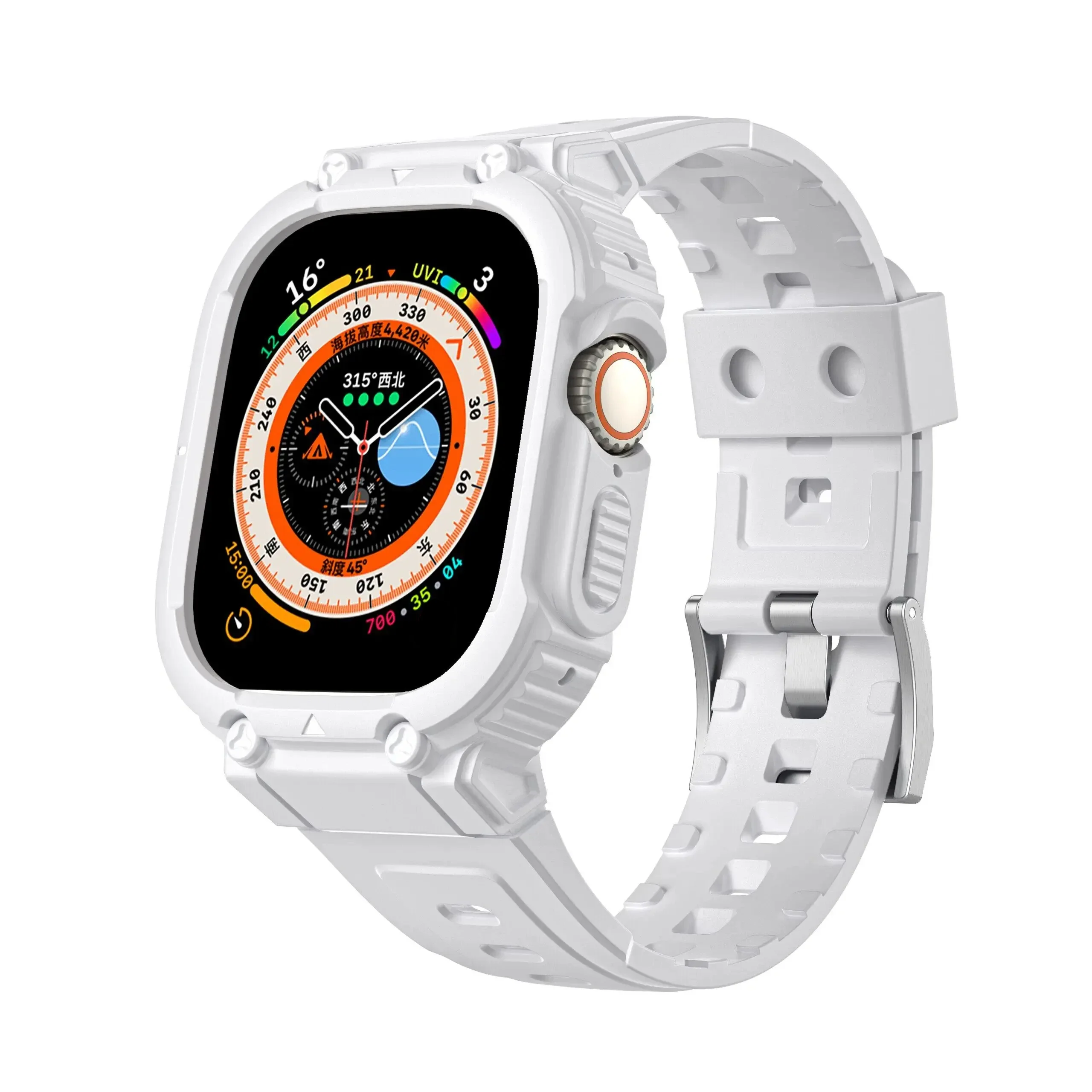 Чехол-ремешок для Apple Watch 45 нмм 49 мм 44 мм 41 мм 40 мм Браслет из ТПУ для Iwatch Ultra 7 8 6 5 4 Браслет Спортивный ремешок Аксессуары
