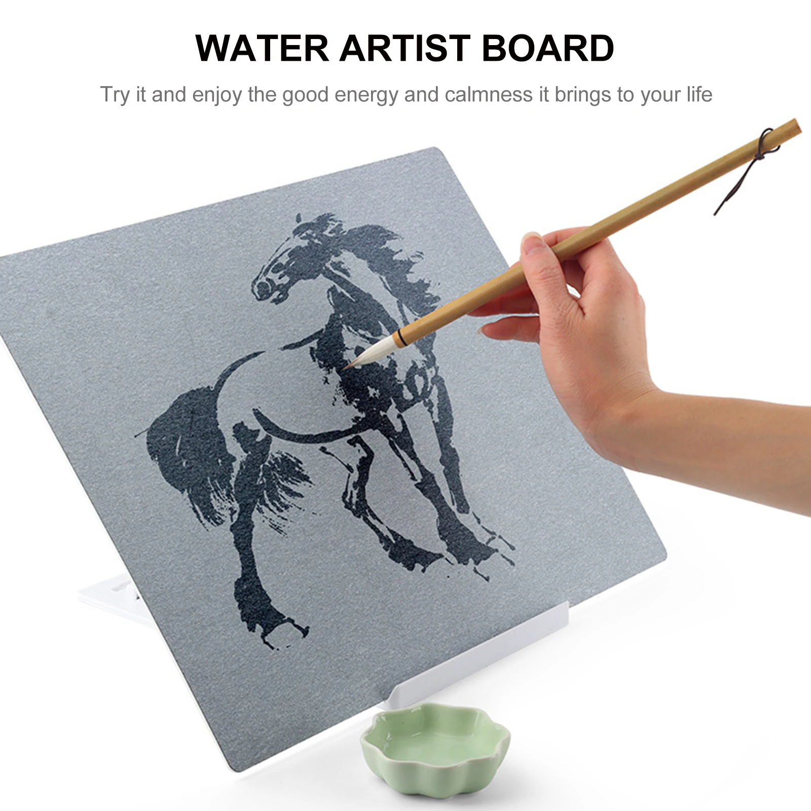

1Set Water Drawing Board Artist Painting Set Foldable Stand Reusable Water Suitable for Travel Outdoor
