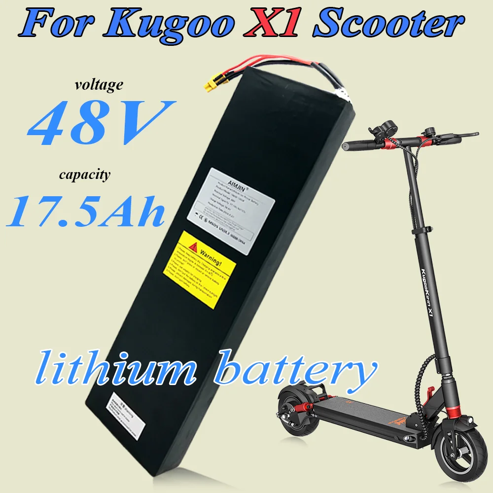 

Original battery kugoo X1/X1 Plus electric scooter dedicated battery 48V 17500mAh 18650 13S5P battery pack with built-in BMS