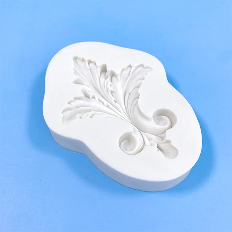 European Classical Relief Pattern Sugar Flipping cake, Chocolate candy Baking Mold, Flower Vine Pendant, Clay silicone Mold