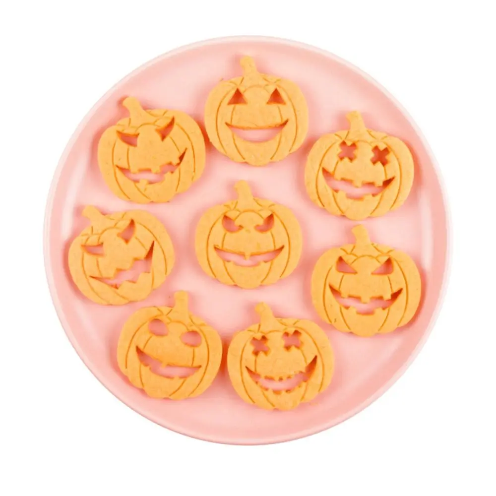 Emporte-pièce en Plastique en Forme de Citrouille 3D, Moule à Biscuits Rose Mignon, Gaufreur pour Halloween
