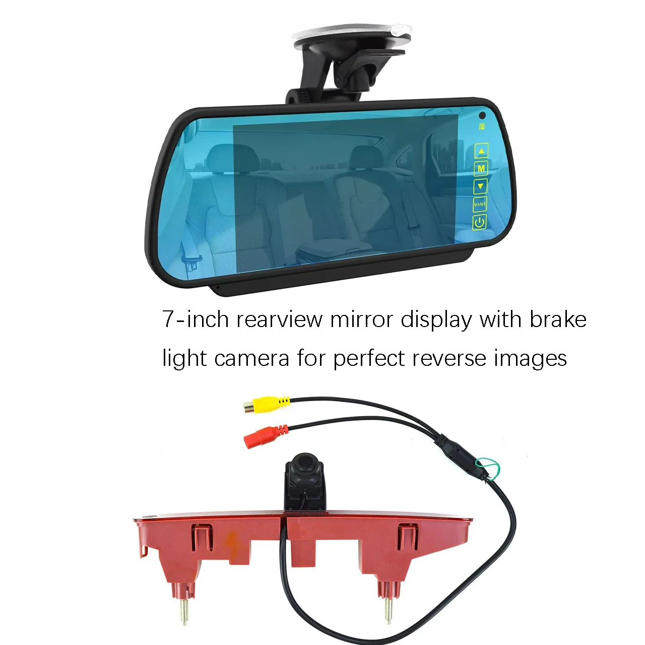 3rd brake light Rear view camera for Citroen Berlingo, Peugeot Partner, Opel/Vauxhall Combo,Toyota ProAce with wiper nozzle hole