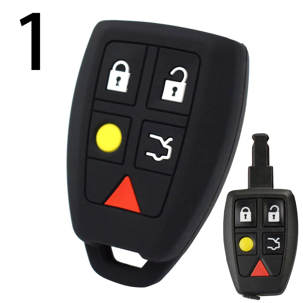 For Volvo XC70 XC90 S40 S60 S90 S80 C30 C70 C70 V50 V70 V90 Fob Shell Cover Skin Jacket Sleeve Silicone Remote Key Case