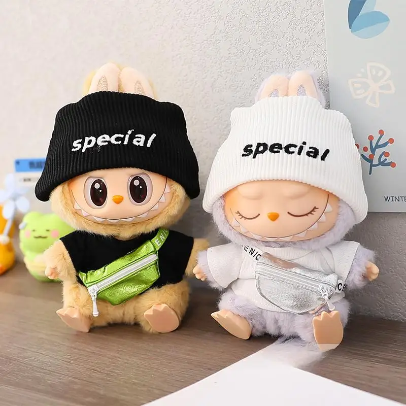 Mini Plush Doll'S Clothes Outfit Accessories For Korea Kpop Exo Labubu Idol V2 Casual hat shoes suit Clothing Gift