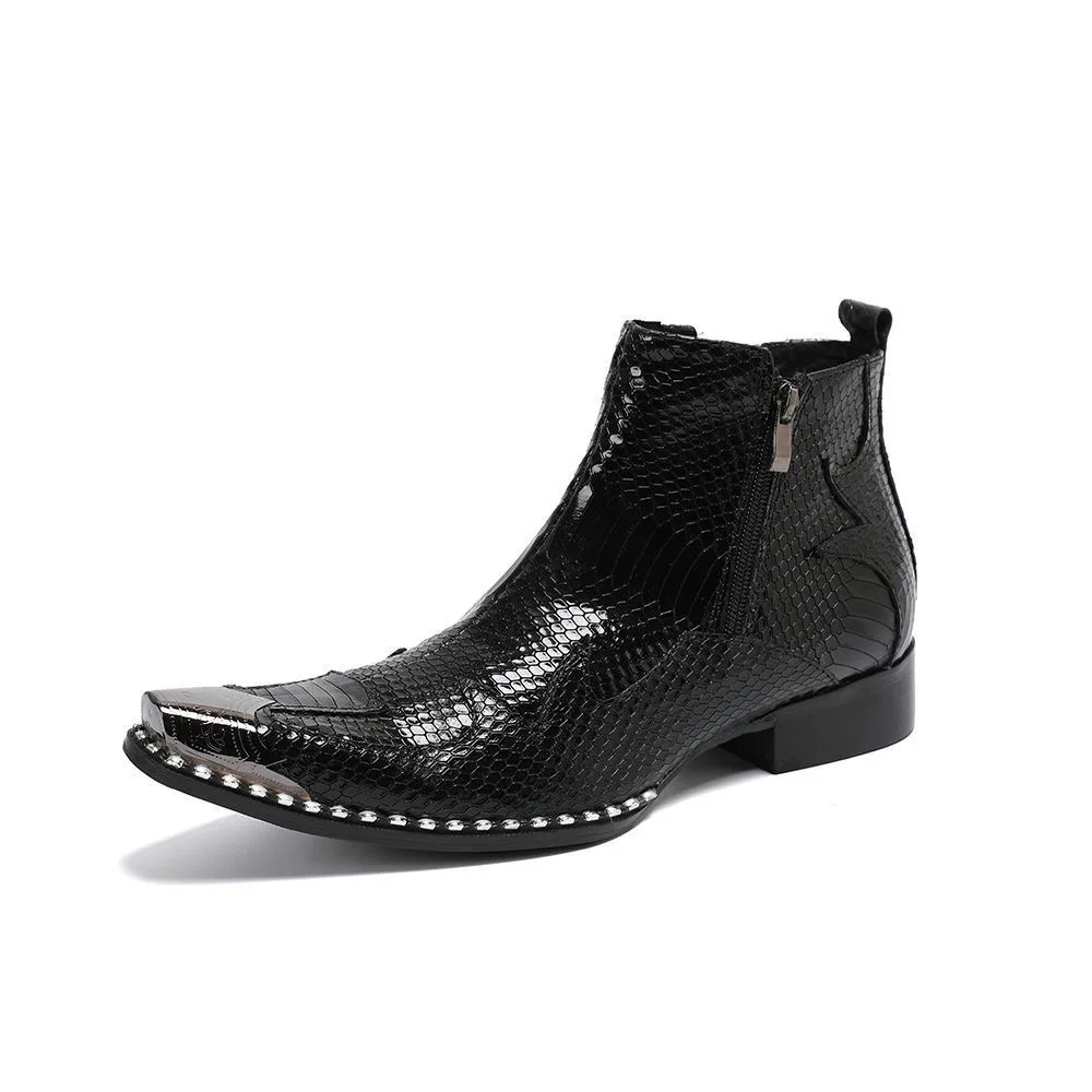 Herren klassische Retro Echt leder Chelsea Stiefel Herren Mode Stiefeletten Herren lässig britischen Stil Kurz stiefel High-Top-Schuhe