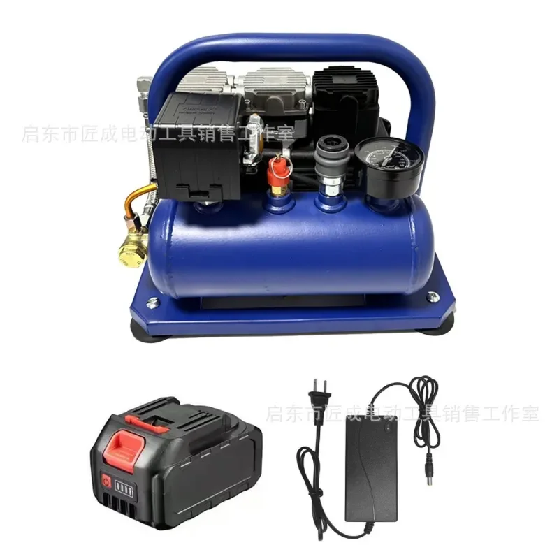 For Plug 4L Double Cylinder Portable Lithium Battery Air Compressor Electric Air Pump Multifunctional Inflator