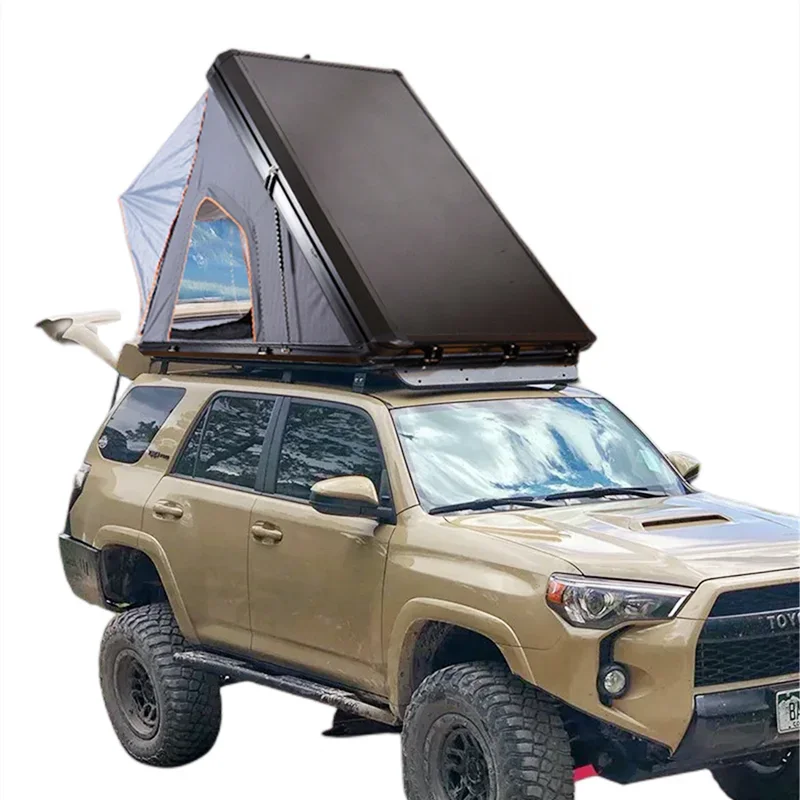 

JWY-011 Aluminum triangle outdoor automatic camping suv roof top tent hard shell car dachzelt tent