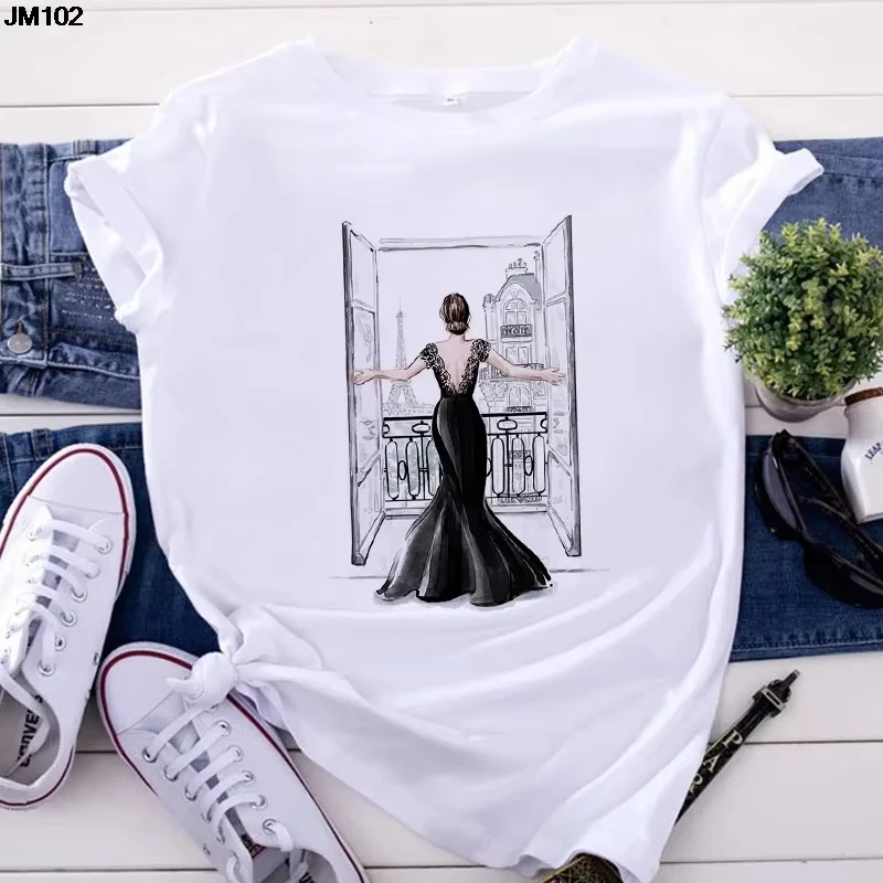 New Plus-size Women's 180g Pure Cotton T-shirts, Comfortable and Soft with Unique Pattern Design That Is Fashionable and Trendy