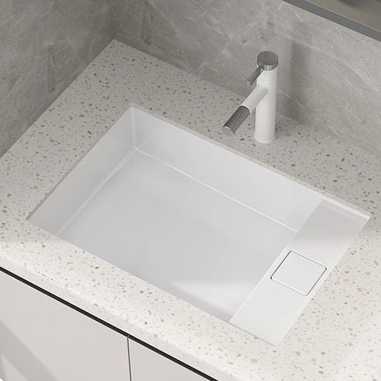 

New console side drainage basin, left and right drainage concealed sink, embedded ceramic sink