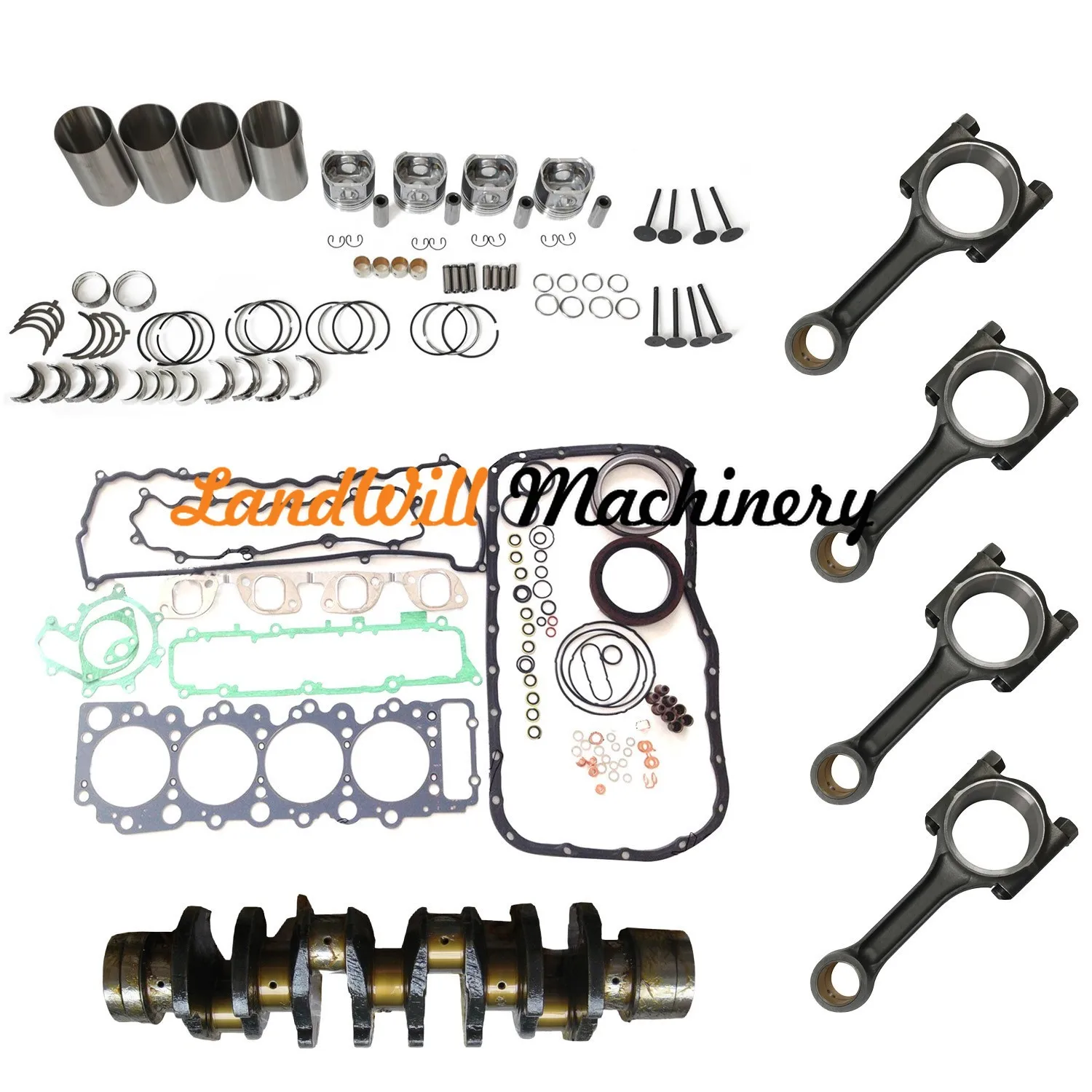 Overhaul Rebuild Kit Connecting Rod + Crankshaft Fits For Isuzu 4HG1 Engine