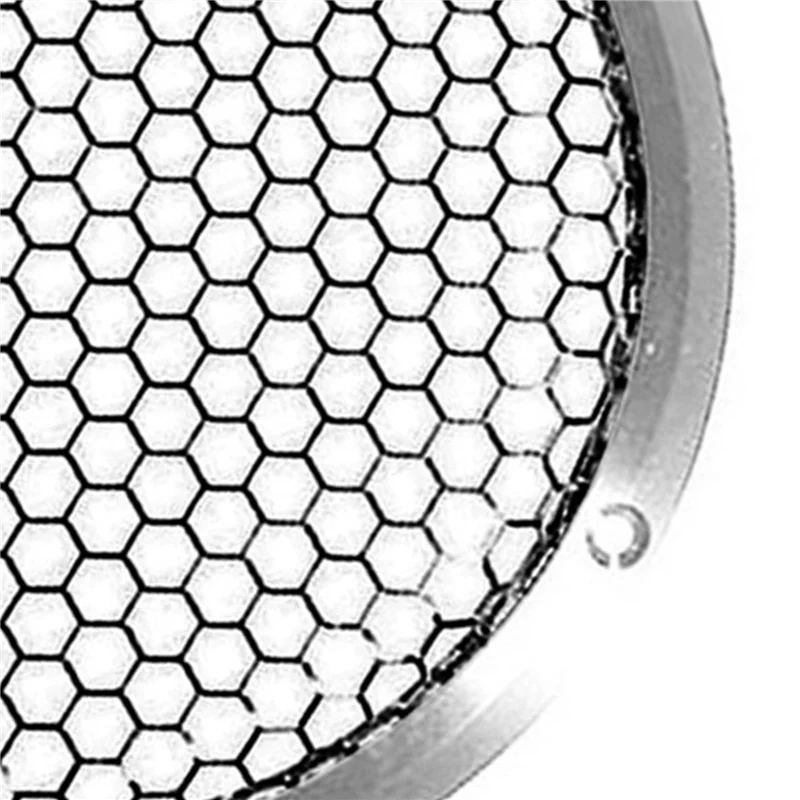 

AA08-2X Алюминиевый автомобильный твитер, решетка динамика, 6,5 дюйма, цельнометаллическая сетчатая решетка для улучшения звука, серебристая