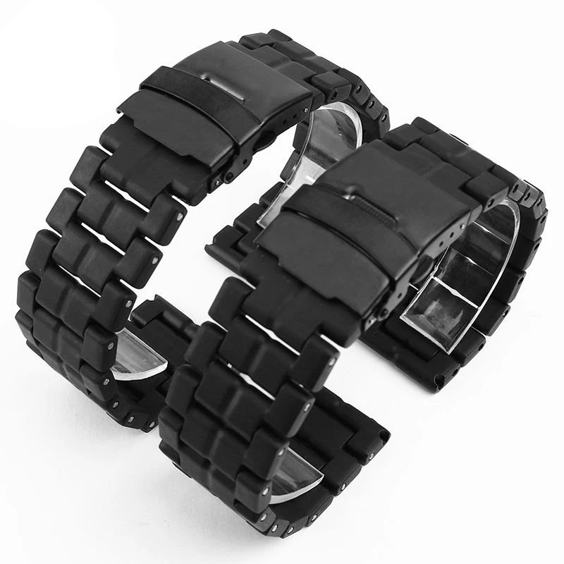 Plastic Steel Watchband For Luminox Watch 0151 0351 3050 3080 8800 Series Sports man Bracelet Time Watch Strap Black 23mm