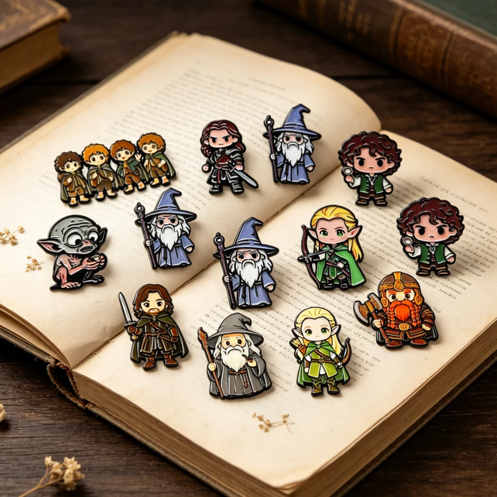 Embroidery Textile - 5/10pcs Cool Anime Movie Figures Enamel
