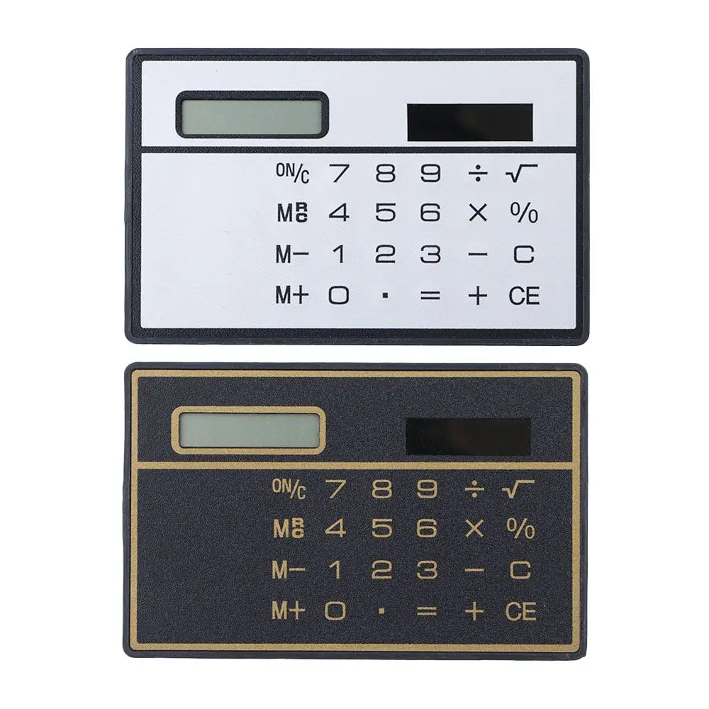 Office Electronics Ultra-thin Office Supplies Pocket Calculator Solar Powered Calculator Credit Card Calculator Mini Calculator