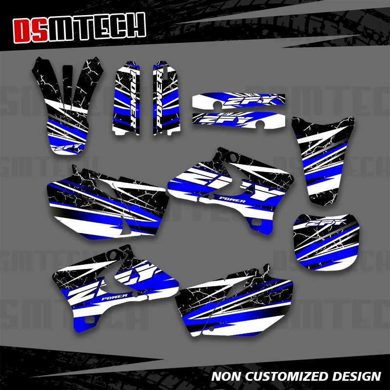 

DSMTECH For Yamaha YZ250F YZ450F 2005 2004 2003 Motorcycle Full Fairing Graphics Background Decal Sticker Custom Name Number