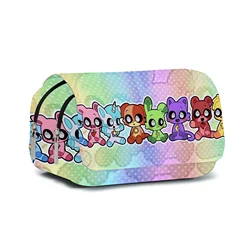 Smiling Critters Smiling Animal Big Mouth Purple Cat Primary School Student Pencil Bag Cross-border Goods Game Stationery Box