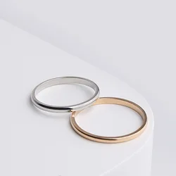 New Fashion Stainless Steel 1mm Thin Finger Ring Plain Band Knuckle Midi Rings Fashion Jewelry Wedding Band