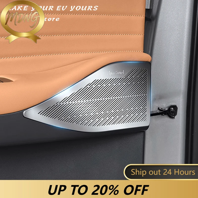 Nuevo para Geely Galaxy Starship 7 EM-i 2024 2025, Panel de Audio de la Puerta Trasera, Cubierta Protectora de Acero Inoxidable, Accesorios Interiores
