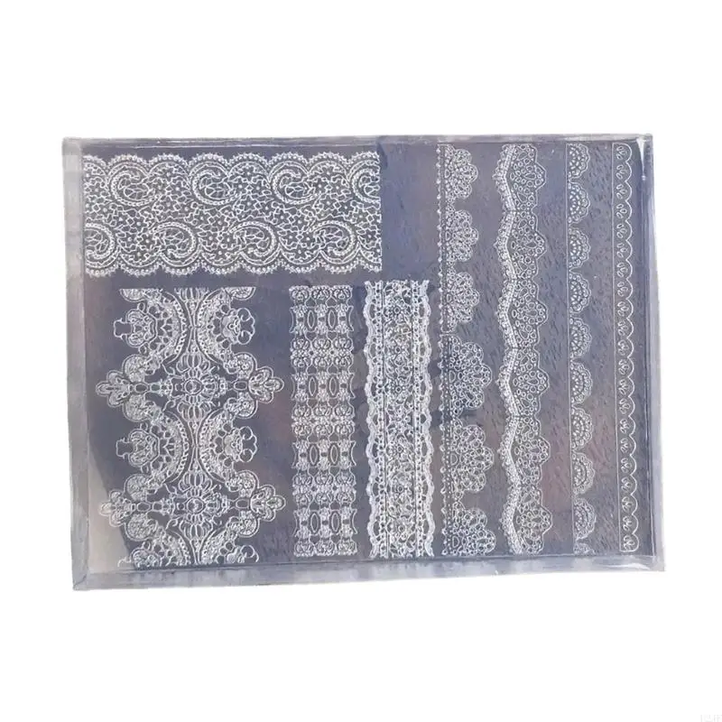 الدانتيل قالب من السيليكون الفرنسية تصميم المجوهرات أداة مرنة قابلة لإعادة الاستخدام صياغة قالب لفن الأظافر #3