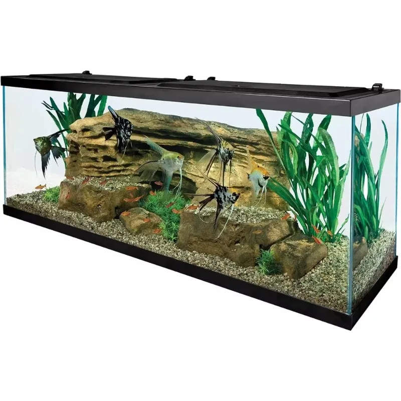 Glass Aquarium 55 Gallons, Rectangular Fish Tank (NV52018)