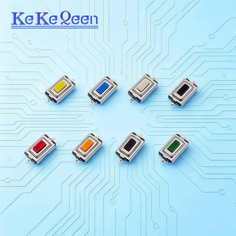 100pcs K-3X6 3*6*2.5MM Tact Touch Micro Switch 3X6X2.5MM 3X6X2.5 SMD White Red Black Orange Green Blue Brown Button Head