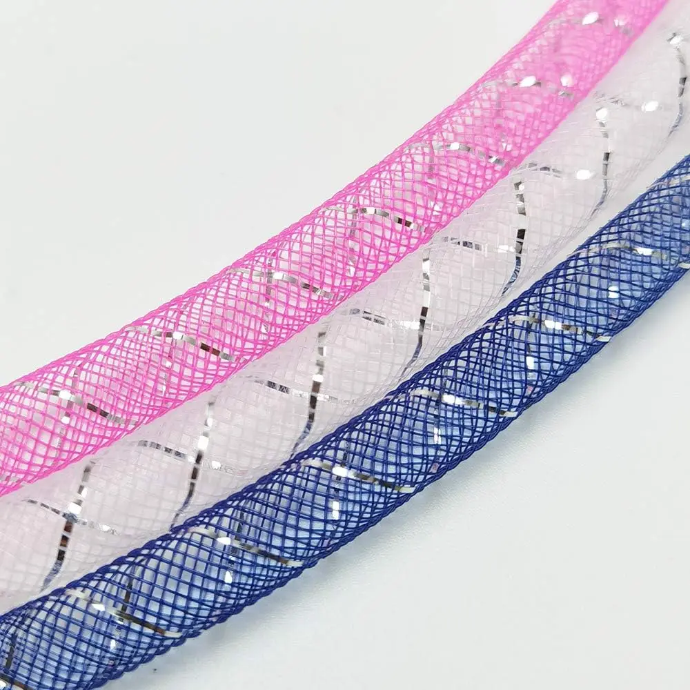 20 Yards Netzrohr-Bänder für Kleidung, DIY-Bastelarbeiten, Hochzeiten, Partys, Armbänder, Haarspangen, Krinoline-Dekoration, leere Netzrohre – Detail 3