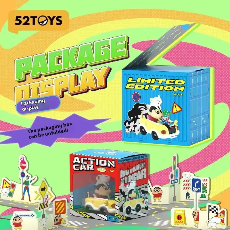 52 jouets Crayon Shin Chan édition limitée boîte aveugle série de voitures dynamiques jouets de voiture de jeu à la mode pour les garçons Collection de cadeaux de vacances Cool