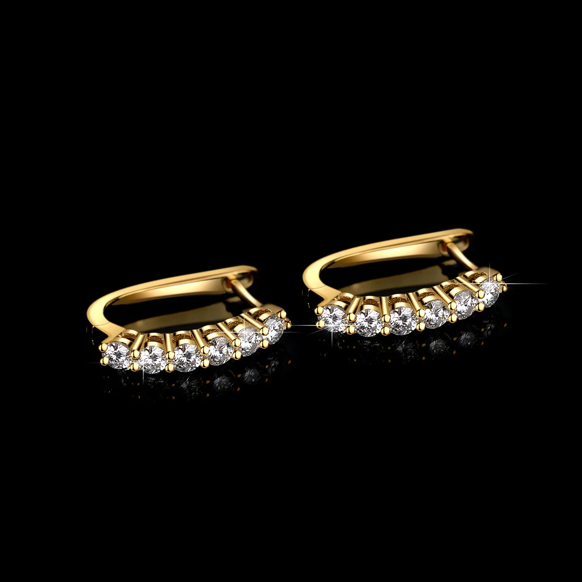 PT950 platinum D color VVS1 diamond earrings, 18K gold moissanite earrings, gift for girlfriend