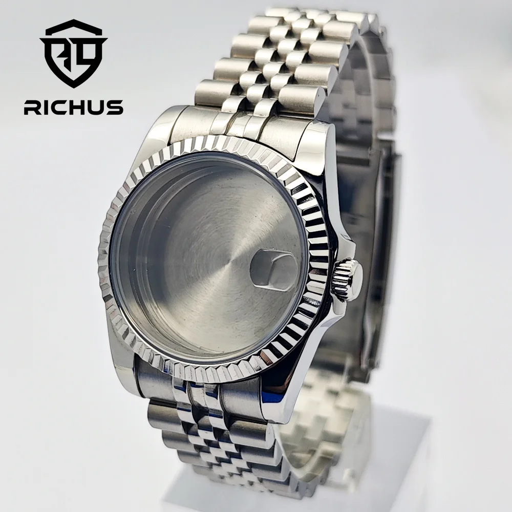 

Корпус для часов RICHUS NH35, 36/39 мм, водонепроницаемость 10 АТМ, совместим с механизмами NH34, NH35, NH36, ETA2824, PT5000, аксессуары для часов