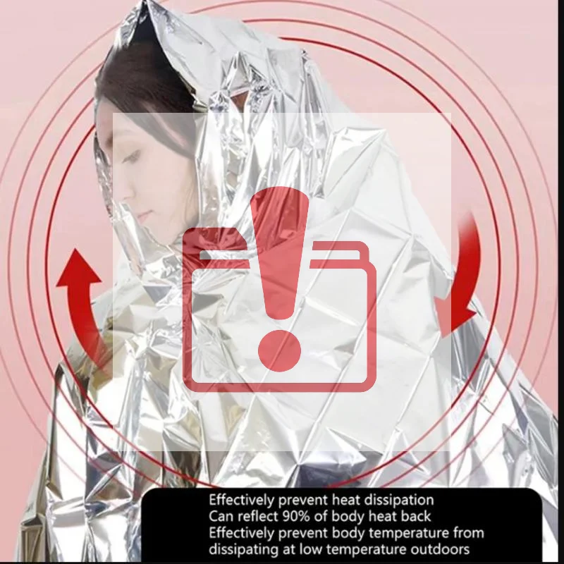 Couverture d'urgence, Kit de premiers secours de survie en plein air, isolation coupe-vent, feuille PET de sauvetage, sauvetage militaire thermique vierge, 1/3/5 pièces